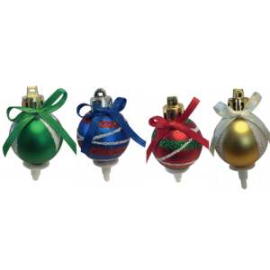 Assortiment Décors Bûche Boule de Noël avec Ruban (x50) Assortiment Décors Bûche Boule de Noël avec Ruban (x50)