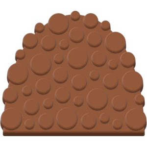 Moule Embout de Bûche 9010 Bulle 8,8 x 7,5 cm (x6)