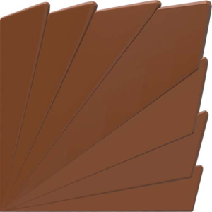 Moule Embout de Bûche Carré 9016 Eventail 8,5 cm (x6)