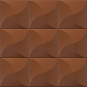 Moule Embout de Bûche Carré 9017 Ondulé 8 cm (x6)