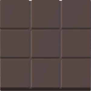 Moule Embout de Bûche Carré 9009 Carreaux 8 cm (x6)