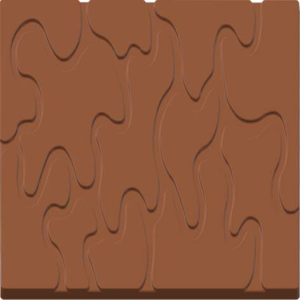 Moule Embout de Bûche Carré 9003 Fondu 8 cm (x6)