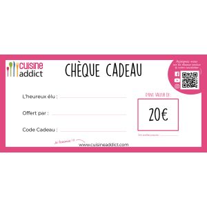 Chèque Cadeaux de 20€ CuisineAddict Chèque Cadeaux de 20€ CuisineAddict