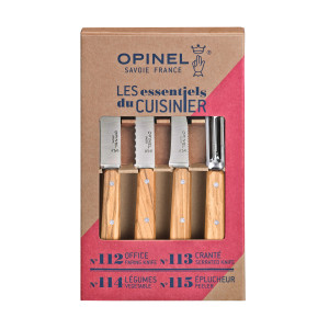 Coffret 3 Couteaux de Cuisine et un Eplucheur Olivier Les Essentiels Opinel Coffret 3 Couteaux de Cuisine et un Eplucheur Olivier Les Essentiels Opinel