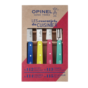 Coffret 3 Couteaux de Cuisine et un Eplucheur Pop 80 Les Essentiels Opinel Coffret 3 Couteaux de Cuisine et un Eplucheur Pop 80 Les Essentiels Opinel