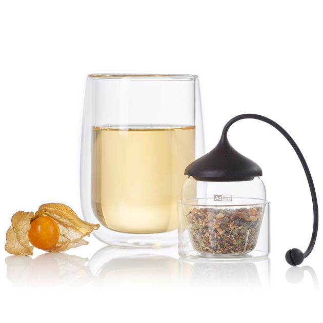 Boule à Thé en Verre Transparent 3,7 x 6 cm Adhoc