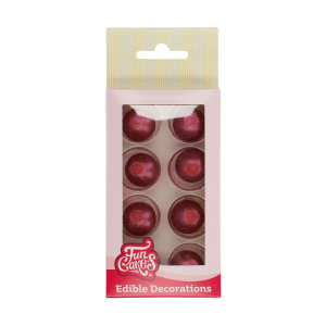 Sphère en Chocolat Rubis 2 cm (x8) Funcakes Sphère en Chocolat Rubis 2 cm (x8) Funcakes