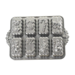 Moule à Cakes de Noël (x8) Silver Nordic Ware Moule à Cakes de Noël (x8) Silver Nordic Ware