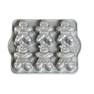 Moule à Gâteaux Bonhommes Pain d'Épices (x6) Silver Nordic Ware Moule à Gâteaux Bonhommes Pain d'Épices (x6) Silver Nordic Ware