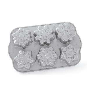 Moule à Gâteaux Flocons de Neige (x6) Silver Nordic Ware Moule à Gâteaux Flocons de Neige (x6) Silver Nordic Ware