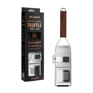 Râpe à Truffes 2en1 Master Manche en Bois Microplane Râpe à Truffes 2en1 Master Manche en Bois Microplane