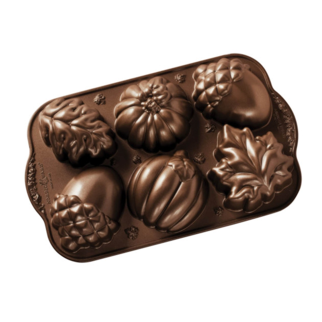 Moule à Gâteaux Gourmandises d'Automne (x6) Bronze Nordic Ware