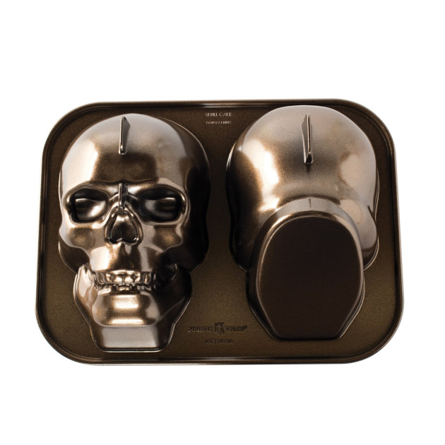 Moule à Gâteau 3D Tête de Mort Bronze Nordic Ware