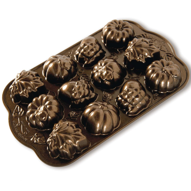Moule à Gâteaux Gourmandises d'Automne (x12) Bronze Nordic Ware