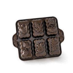 Moule à Cakes Automne Assortis (x6) Bronze Nordic Ware Moule à Cakes Automne Assortis (x6) Bronze Nordic Ware