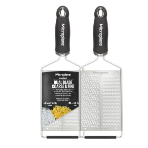 Râpe Double Lame Fine et Gros Grains Gourmet Microplane Râpe Double Lame Fine et Gros Grains Gourmet Microplane