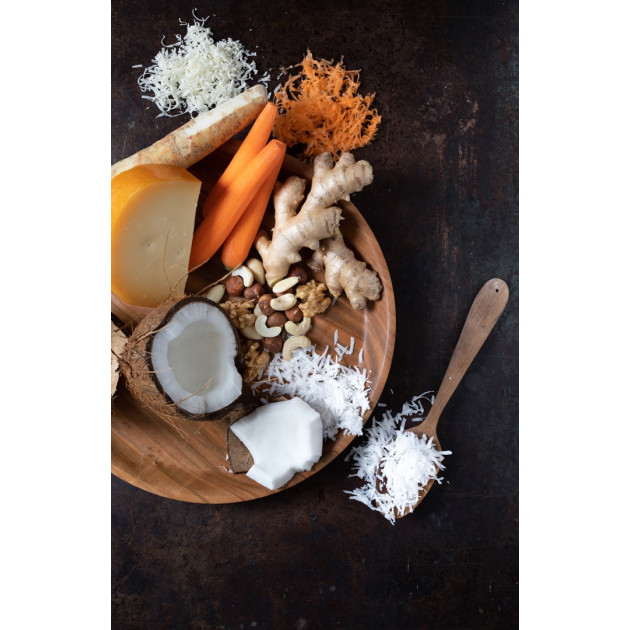 Réalisation de fines lanières avec la râpe professionnelle Gros Grains Réalisation de fines lanières avec la râpe professionnelle Gros Grains