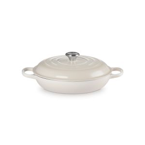 Faitout Meringue en Fonte avec Intérieur Sable 30 cm Le Creuset Signature Faitout Meringue en Fonte avec Intérieur Sable 30 cm Le Creuset Signature