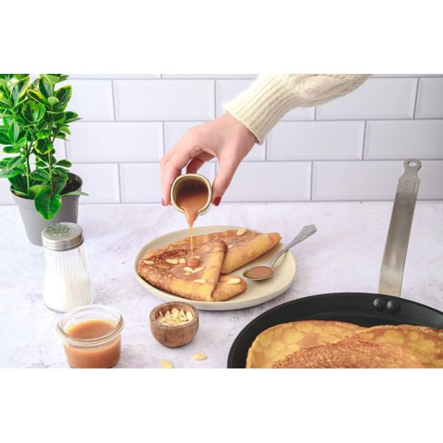 Poêle à crêpes fond en acier inoxydable Poêle à crêpes fond en acier inoxydable