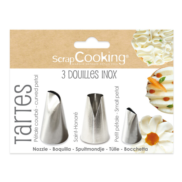 3 Douilles Pâtissières pour Tartes Scrapcooking