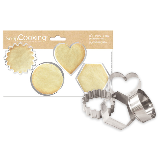 Emporte-Pièces pour Biscuits en Inox (x4) Scrapcooking
