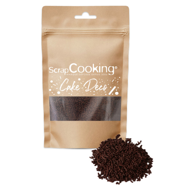 Vermicelles Chocolat Noir en Sucre 70 g Scrapcooking