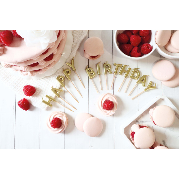 Bougies Joyeux Anniversaire - Bougies Dorées Bougies Joyeux Anniversaire - Bougies Dorées