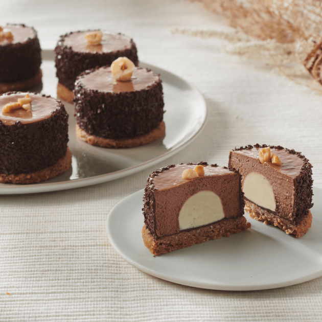 Entremets au chocolat de couverture noir Caraïbes 