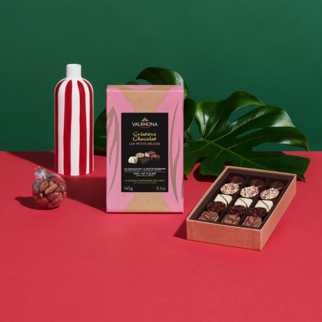 Coffret Valrhona 15 mignardises en chocolat