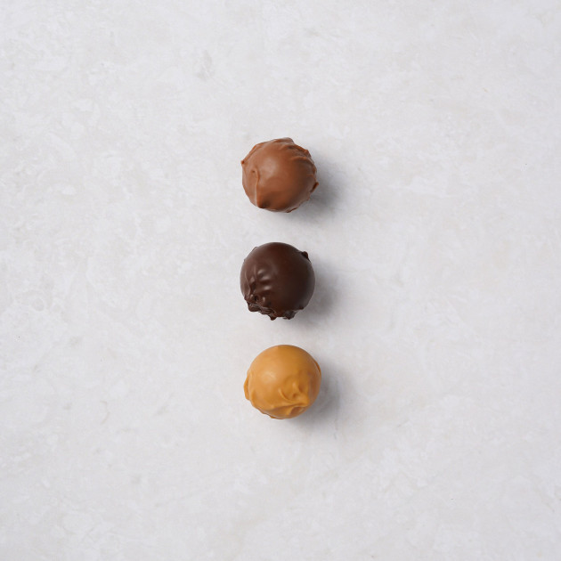 Truffes aux chocolats Noir, Lait et Dulcey