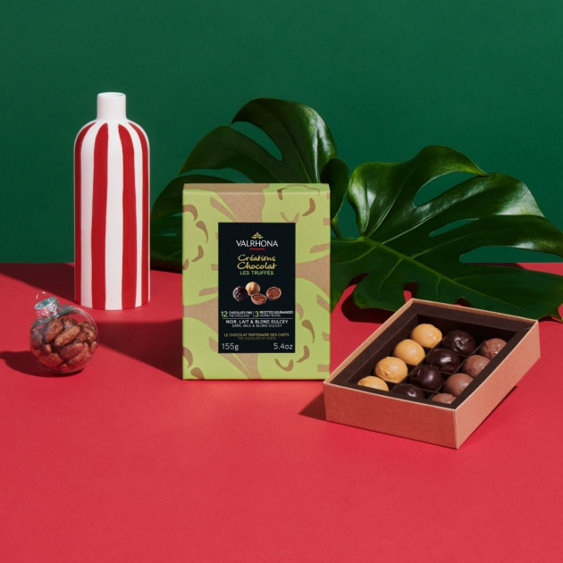 Coffret truffes aux trois chocolats Valrhona