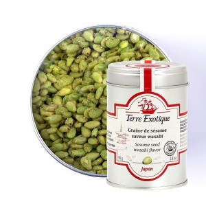 Graines de Sésame au Wasabi 50 g Terre Exotique Graines de Sésame au Wasabi 50 g Terre Exotique