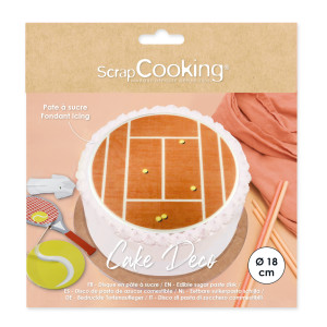 Disque Pâte à Sucre Tennis Ø 18 cm Scrapcooking Disque Pâte à Sucre Tennis Ø 18 cm Scrapcooking