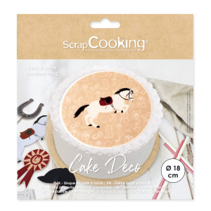Disque Pâte à Sucre Équitation Ø 18 cm Scrapcooking Disque Pâte à Sucre Équitation Ø 18 cm Scrapcooking