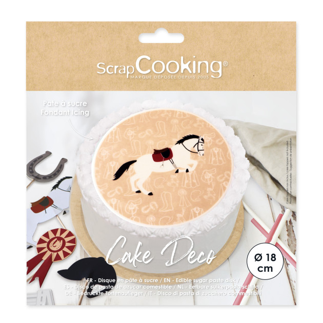 Disque Pâte à Sucre Équitation Ø 18 cm Scrapcooking