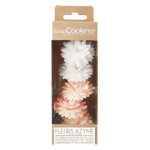 Fleurs Azyme Dahlias Blancs et Roses (x5) Scrapcooking Fleurs Azyme Dahlias Blancs et Roses (x5) Scrapcooking