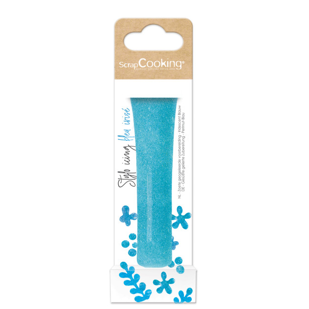 Stylo Glaçage Gel Bleu Pailleté 26 g Scrapcooking