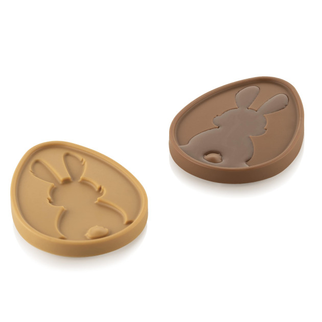 Moule Silicone Chocolat Tablette Œuf Lapin (x2) Easy Choc Silikomart
