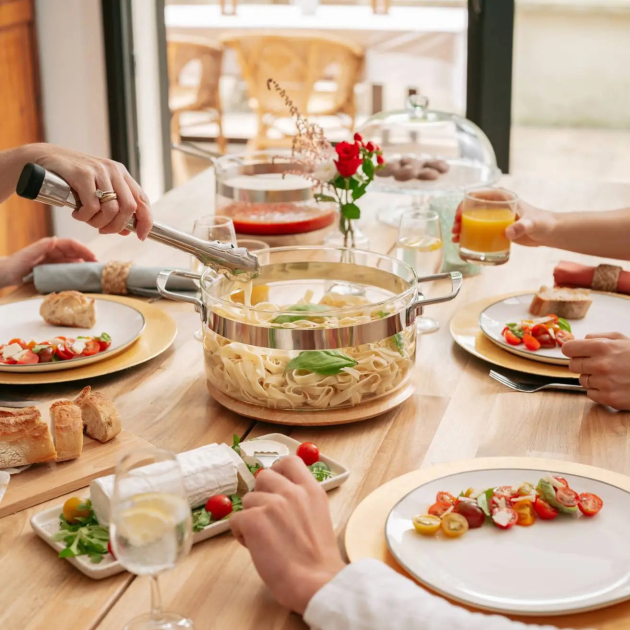 Casserole transparente