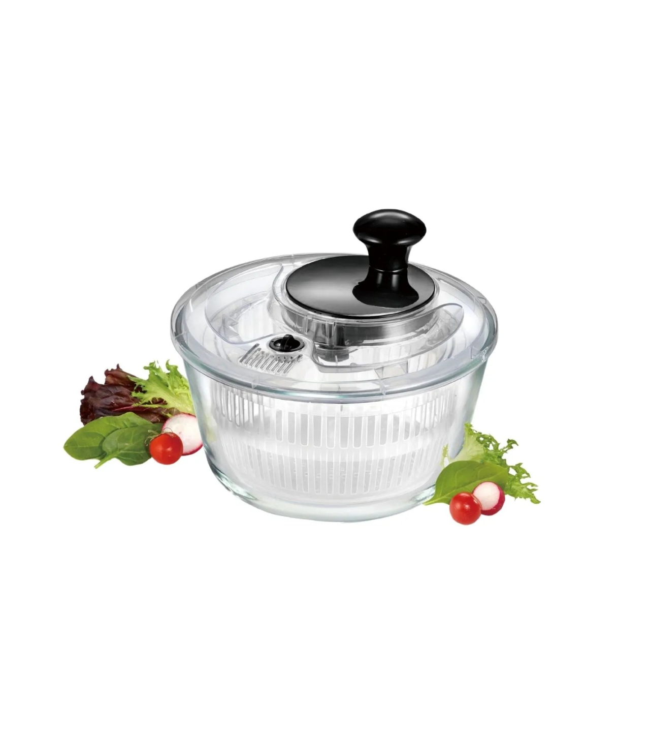 Mastrad – Essoreuse à Salade avec Panier en Verre Borosilicate 21 cm