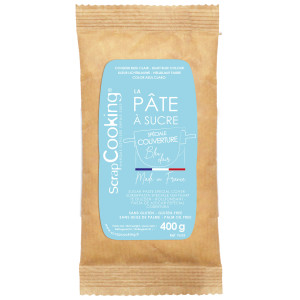 Pâte à Sucre Bleu Ciel Spéciale Couverture 400g Scrapcooking Pâte à Sucre Bleu Ciel Spéciale Couverture 400g Scrapcooking