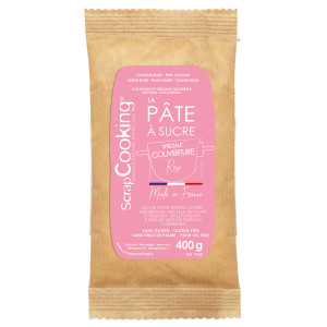 Pâte à Sucre Rose Spéciale Couverture 400 g Scrapcooking Pâte à Sucre Rose Spéciale Couverture 400 g Scrapcooking