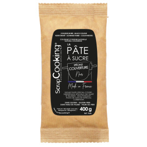 Pâte à Sucre Noir Spéciale Couverture 400 g Scrapcooking Pâte à Sucre Noir Spéciale Couverture 400 g Scrapcooking