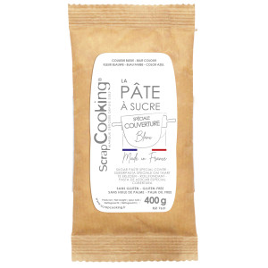 Pâte à Sucre Blanche Spéciale Couverture 400g Scrapcooking Pâte à Sucre Blanche Spéciale Couverture 400g Scrapcooking
