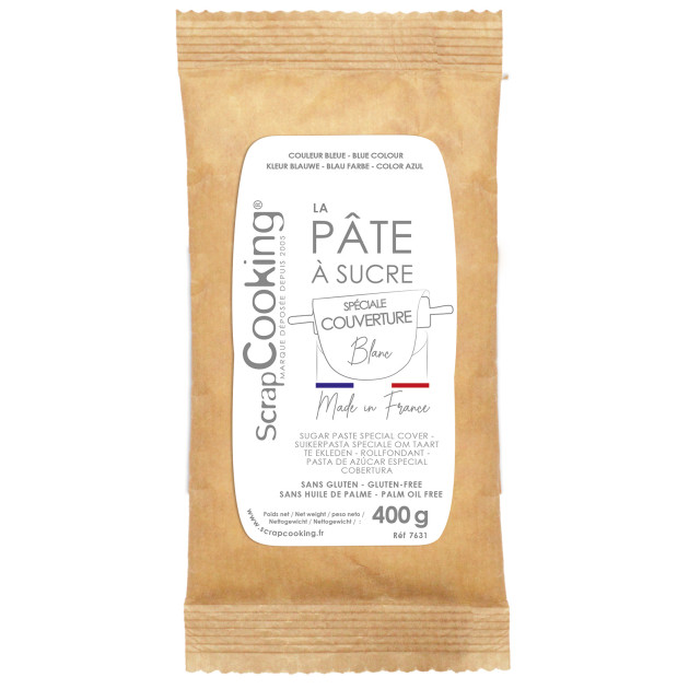 Pâte à Sucre Blanche Spéciale Couverture 400g Scrapcooking