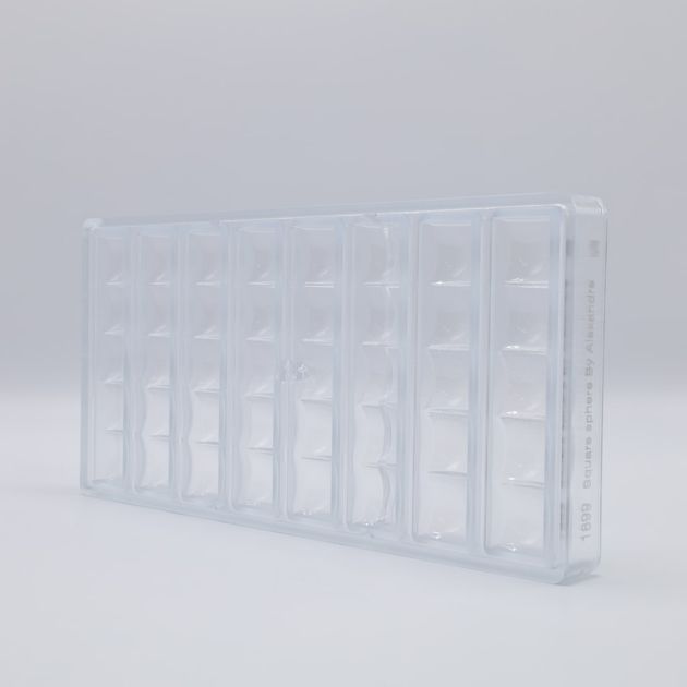 Moule Chocolate World - Barres chocolat carré bombé