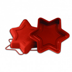 Moule souple professionnel forme Etoile 6 branches en silicone Ø 26 cm H 4 cm Moule souple professionnel forme Etoile 6 branches en silicone Ø 26 cm H 4 cm