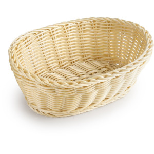 Corbeille à Pain en Polyrattan Ovale Ø 24 cm Beige Ibili Corbeille à Pain en Polyrattan Ovale Ø 24 cm Beige Ibili