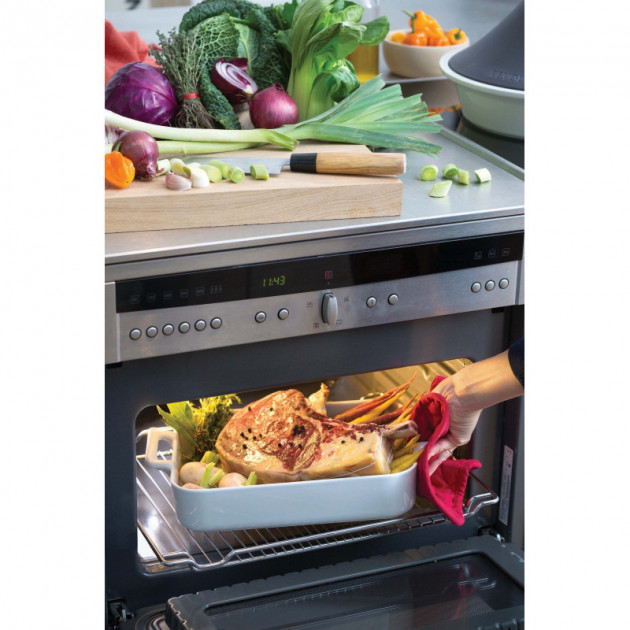 Cuisson d'une viande dans un pat rectangulaire Revol Belle Cuisine