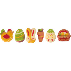 Assortiment 6 Décors Chocolat Pâques (x216) Florensuc Assortiment 6 Décors Chocolat Pâques (x216) Florensuc